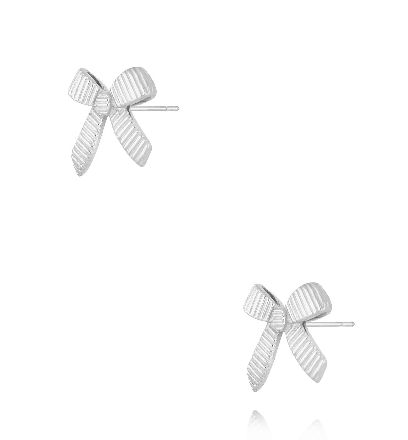 Kolczyki kokardki srebrne KSA2305