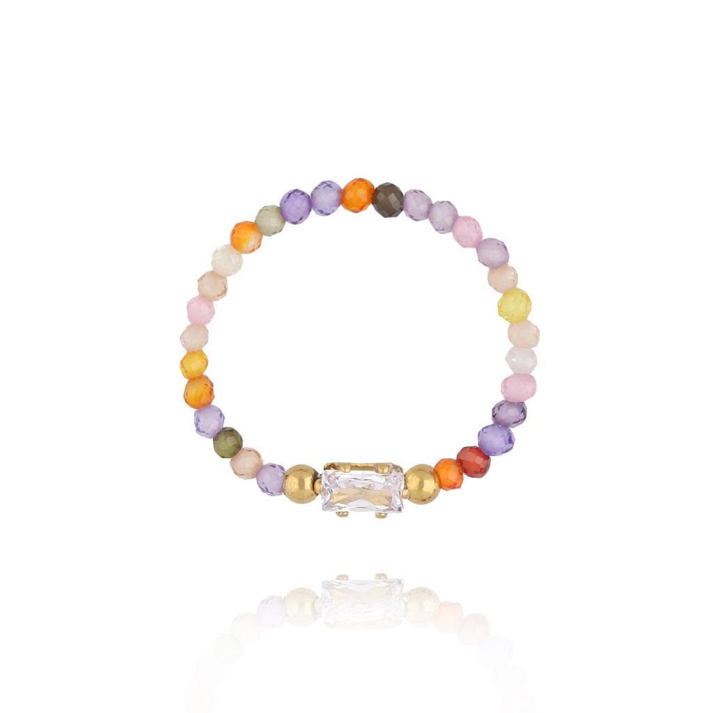 Pierścionek elastyczny kolorowy PSC0644 - By Dziubeka