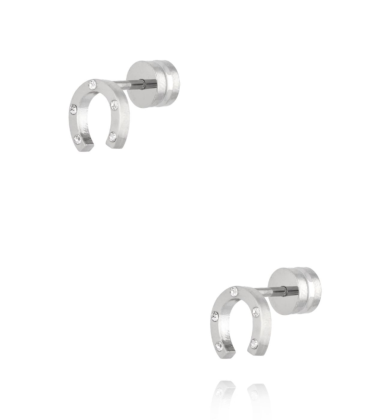 Kolczyki podkowy srebrne Unisex 126 - By Dziubeka