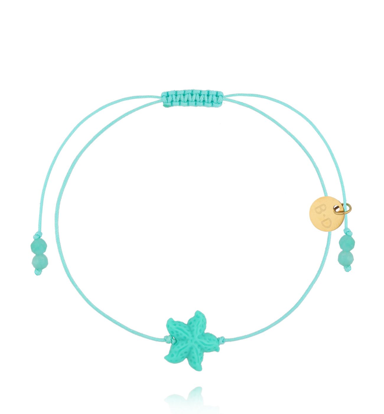 Bransoletka turkusowa z rozgwiazdą BMT0345