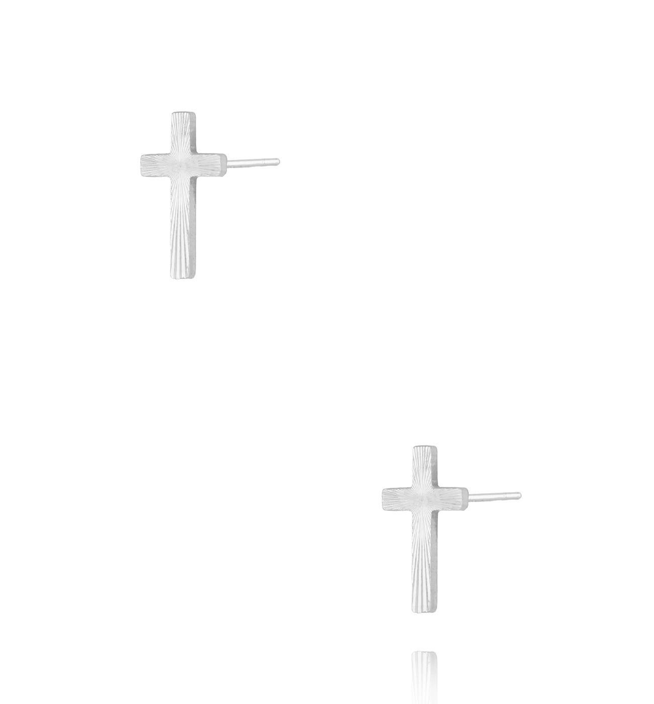 Kolczyki krzyżyki srebrne KCA0059