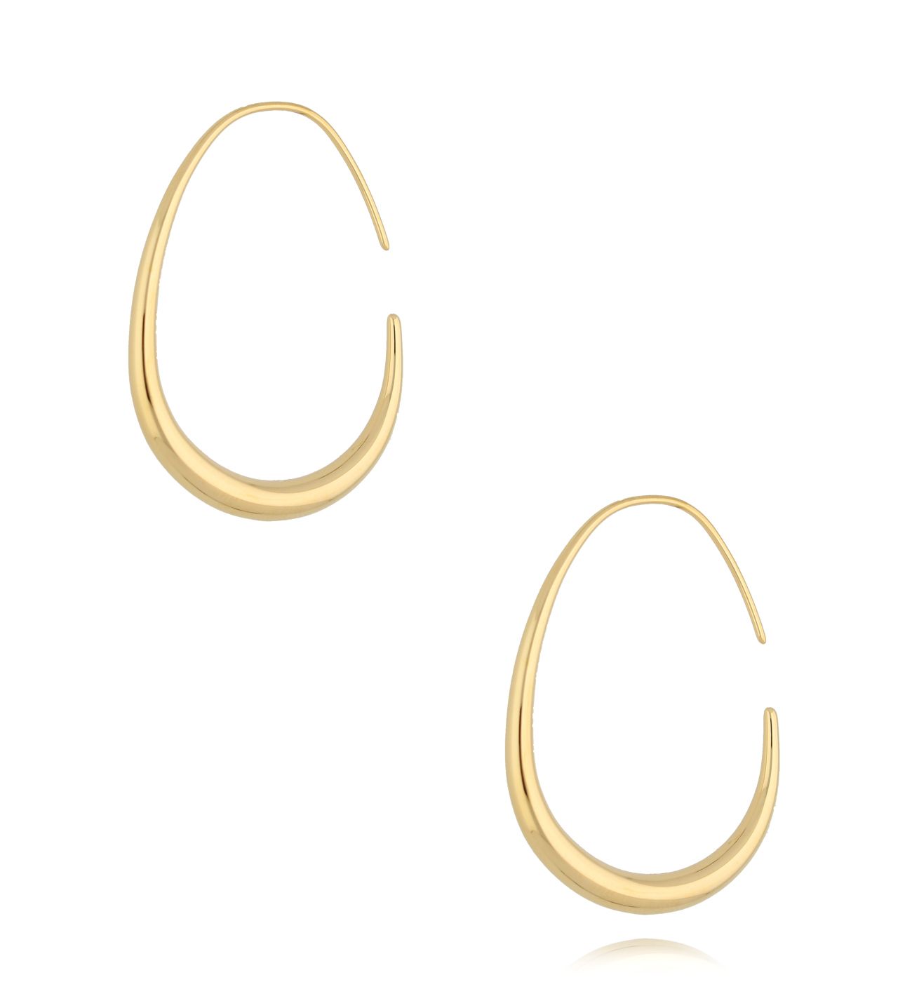 Kolczyki owalne złote - By Dziubeka