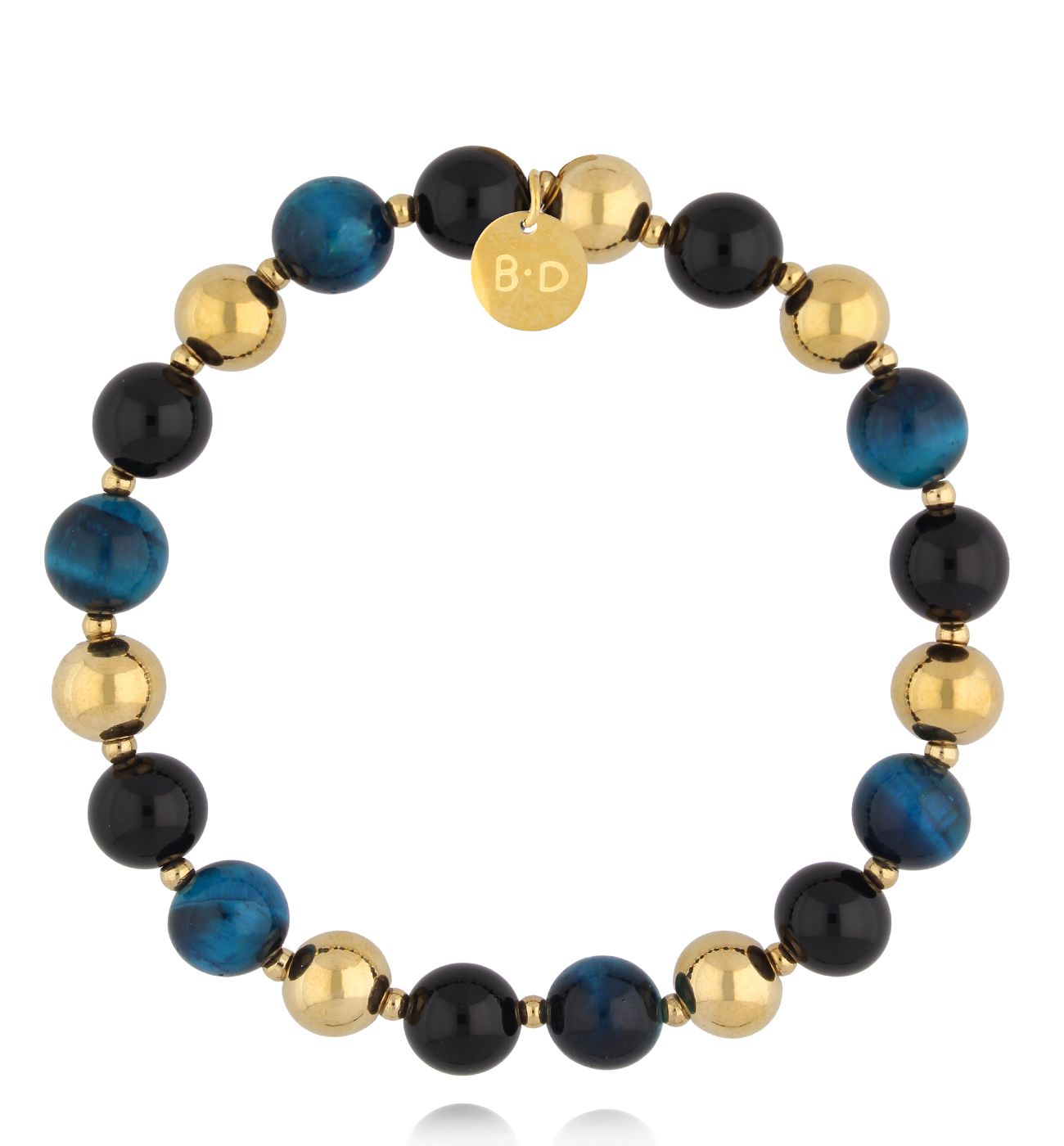 Bransoletka z agatami i tygrysim okiem - By Dziubeka