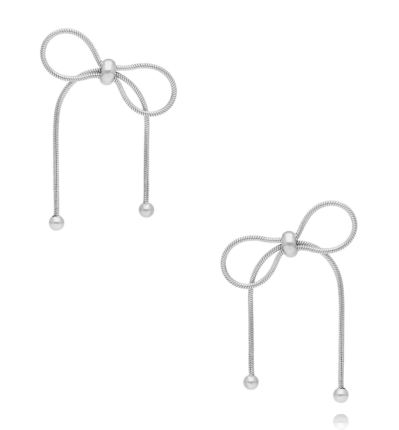 Kolczyki kokardki srebrne KSY0329 - By Dziubeka