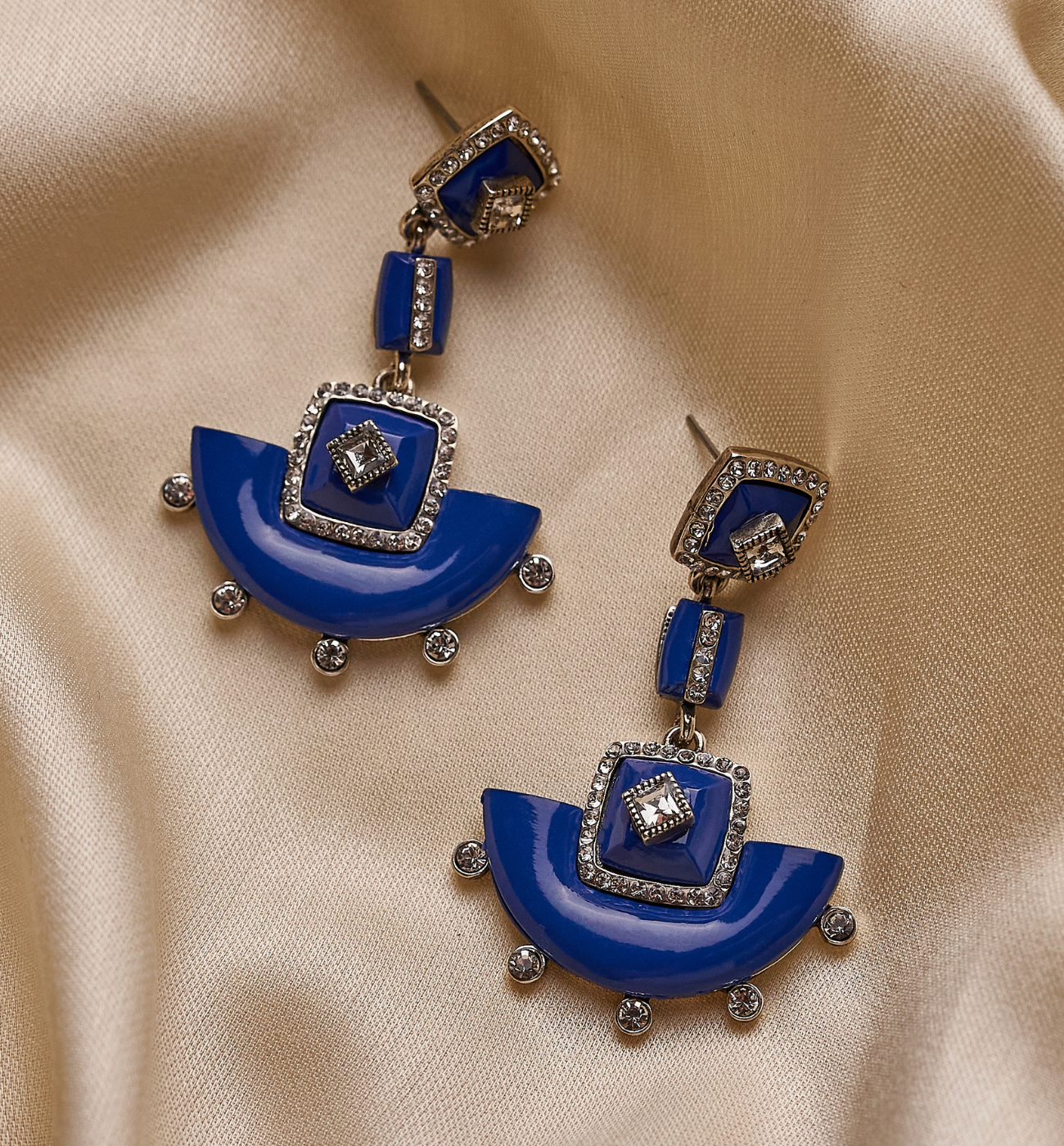 Kolczyki granatowe Glow KPO0011 - By Dziubeka