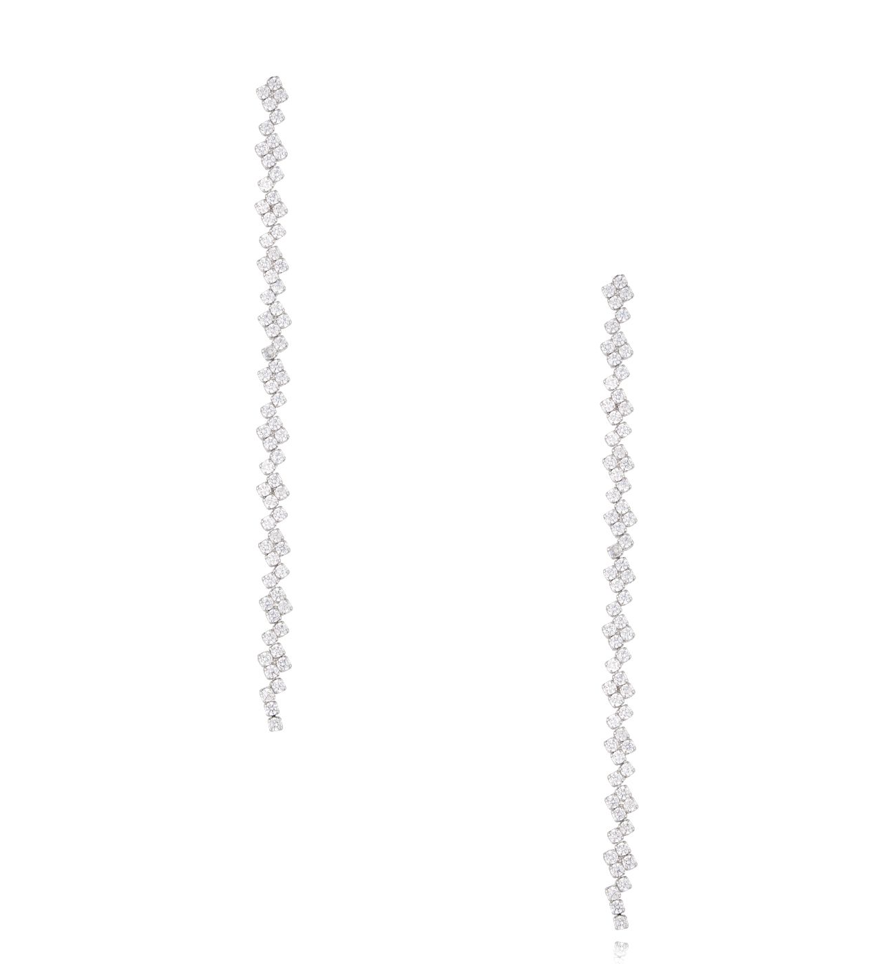 Kolczyki tenisowe srebrne z kryształkami Salma KSS1718