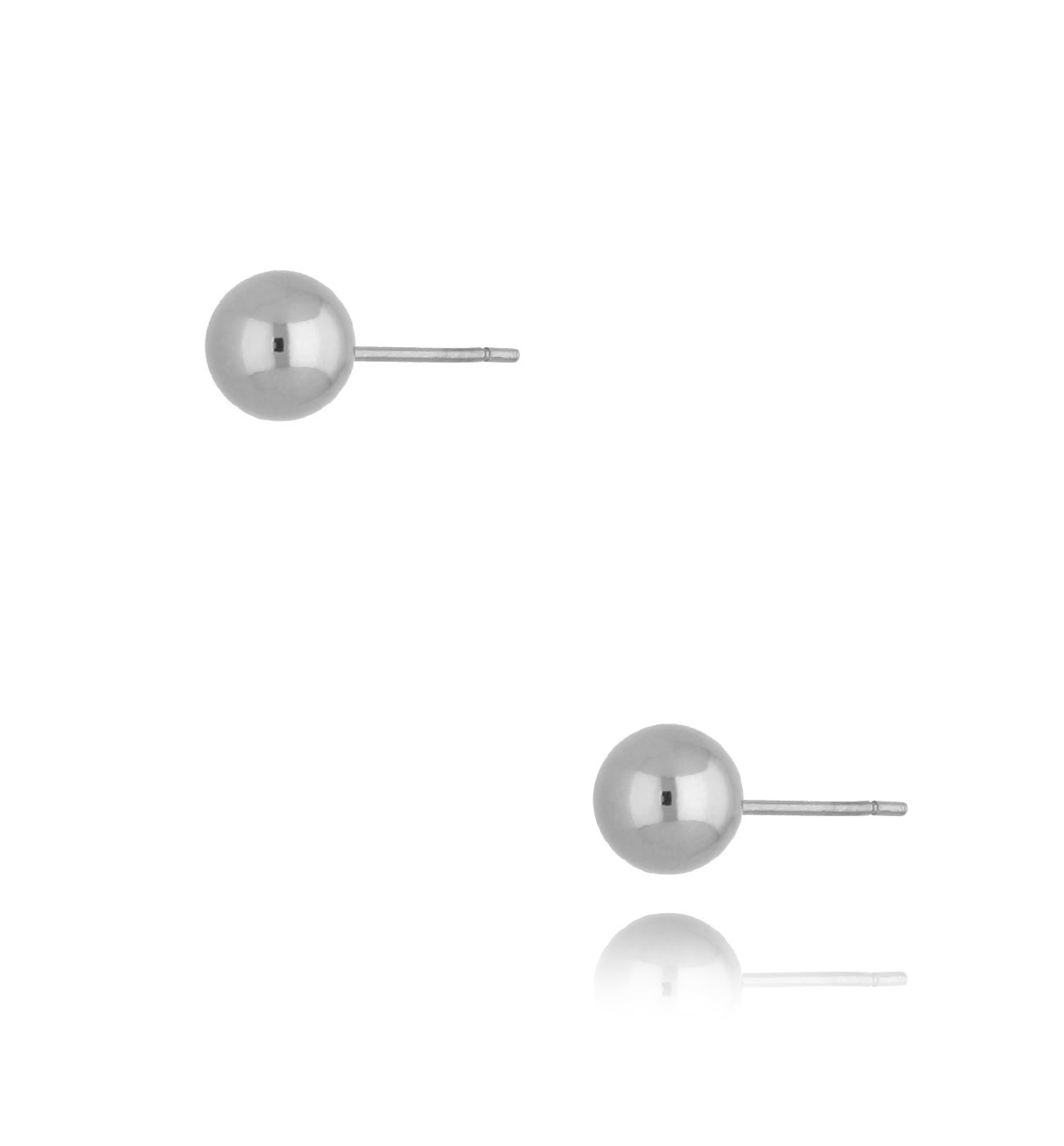 Kolczyki ze stali szlachetnej posrebrzane kulki Soulmate 7 mm KSA0353