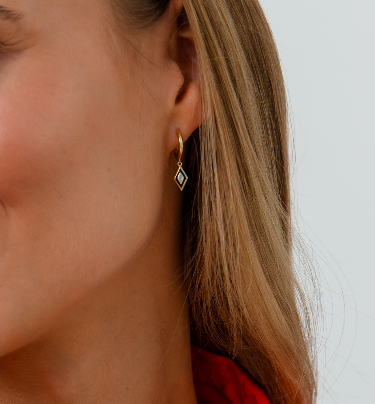 Kolczyki romby z cyrkoniami Angular Allure KFA0089 - By Dziubeka