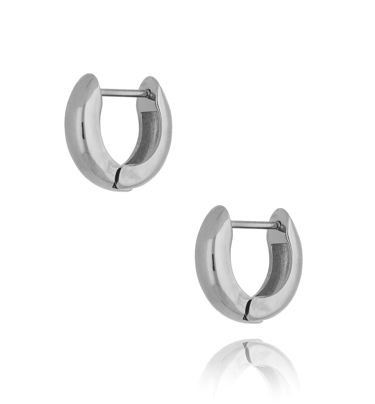 Kolczyki srebrne ze stali szlachetnej - By Dziubeka