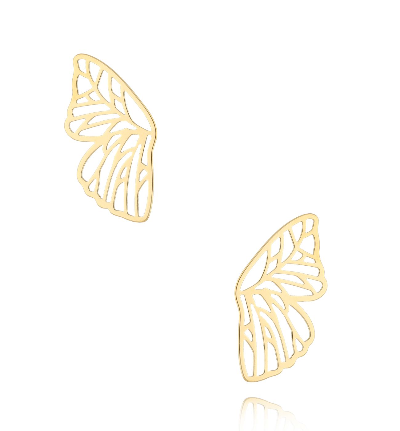 Kolczyki złote skrzydełka Pierre - By Dziubeka