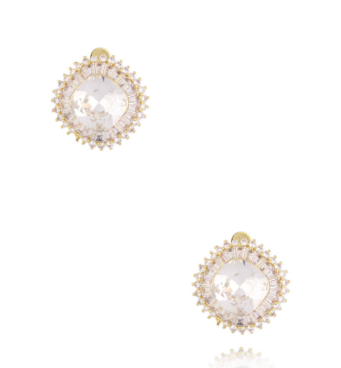 Klipsy z transparentnymi cyrkoniami KSS2235