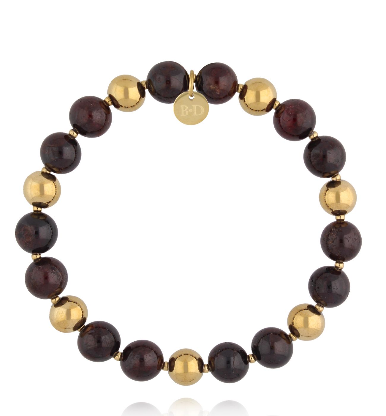 Bransoletka z naturalnych kamieni granatu - By Dziubeka