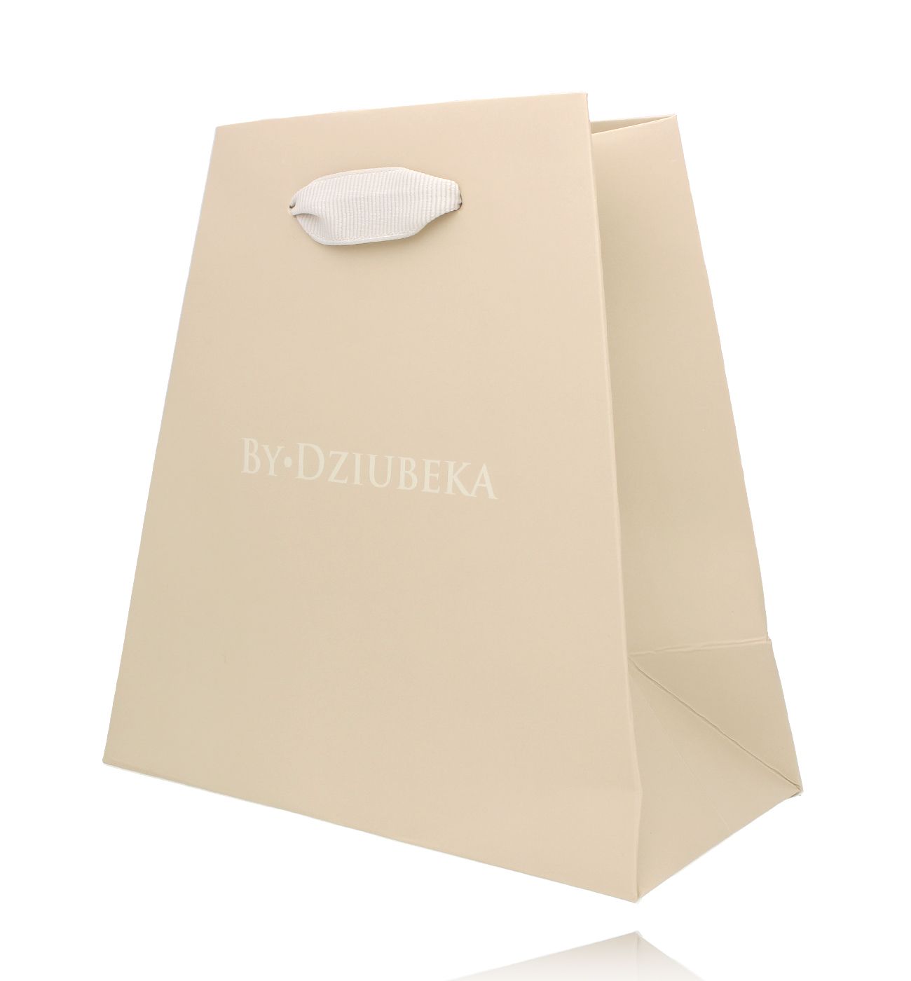 Torebka prezentowa beżowa duża - By Dziubeka