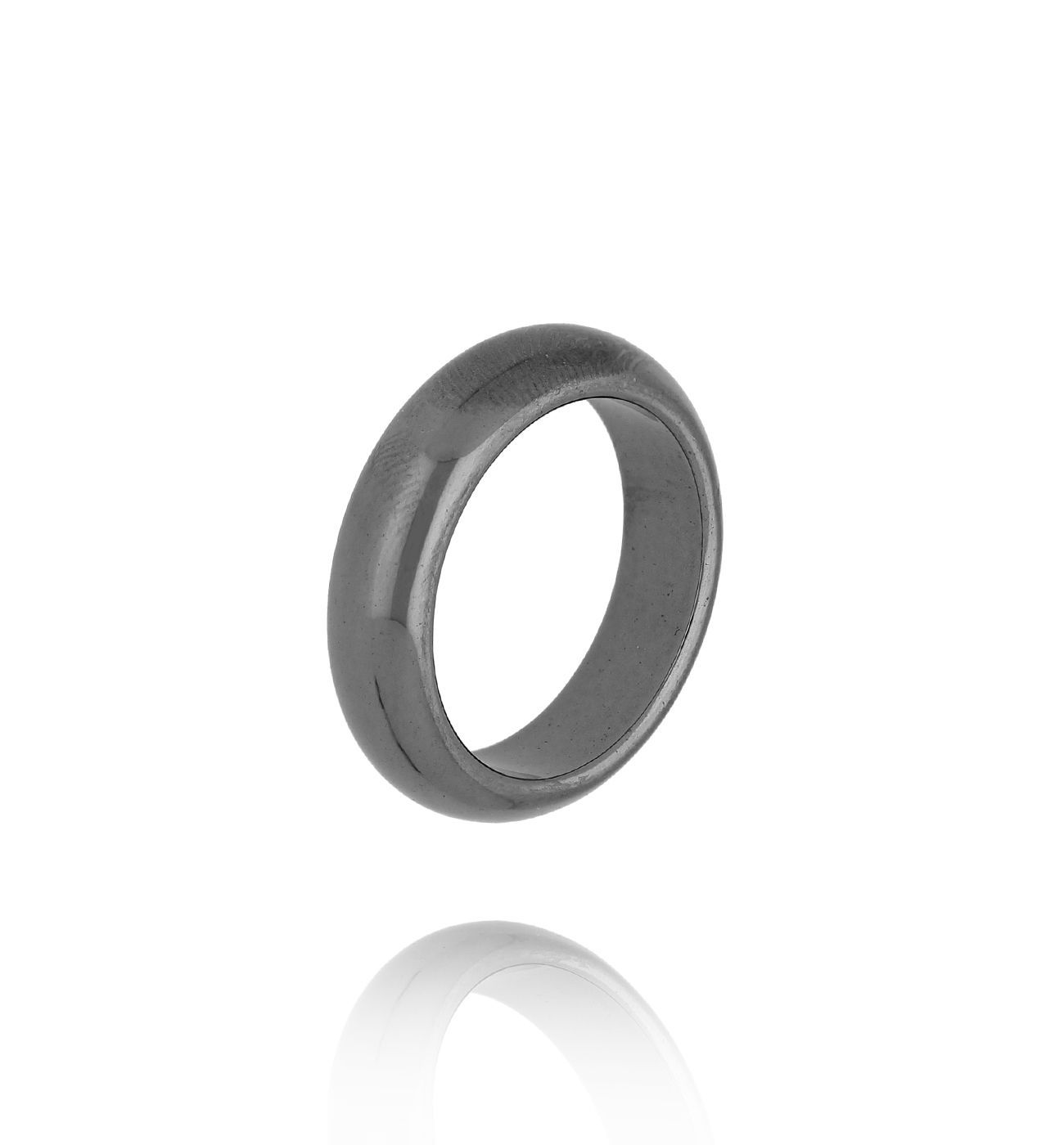 Obrączka z hematytu gładka PMITC0191