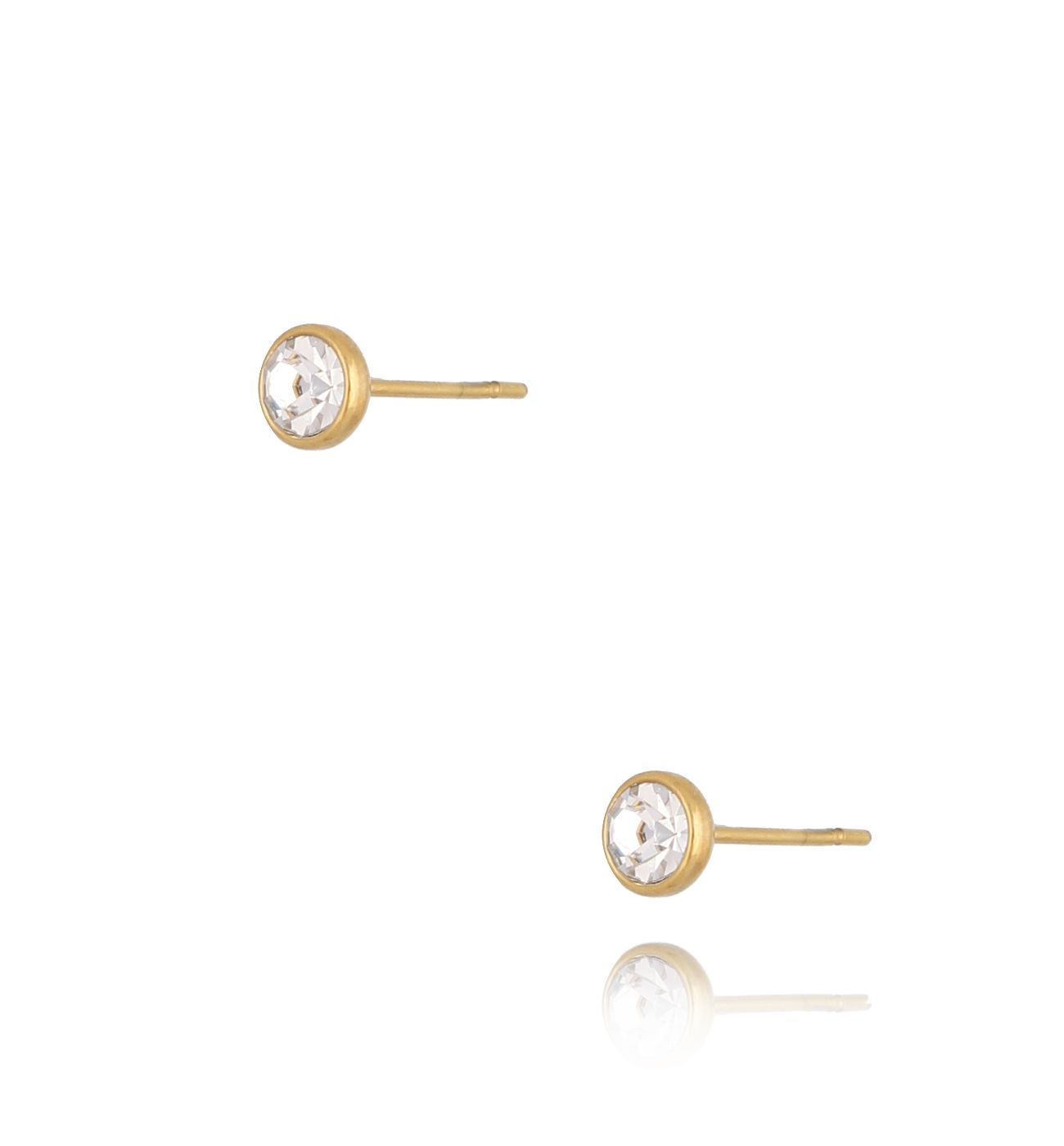 Kolczyki z cyrkonią pozłacane Ciao Piccola - By Dziubeka