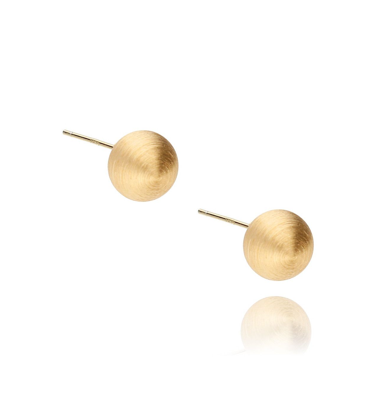 Kolczyki srebrne pozłacane kule KSE0036