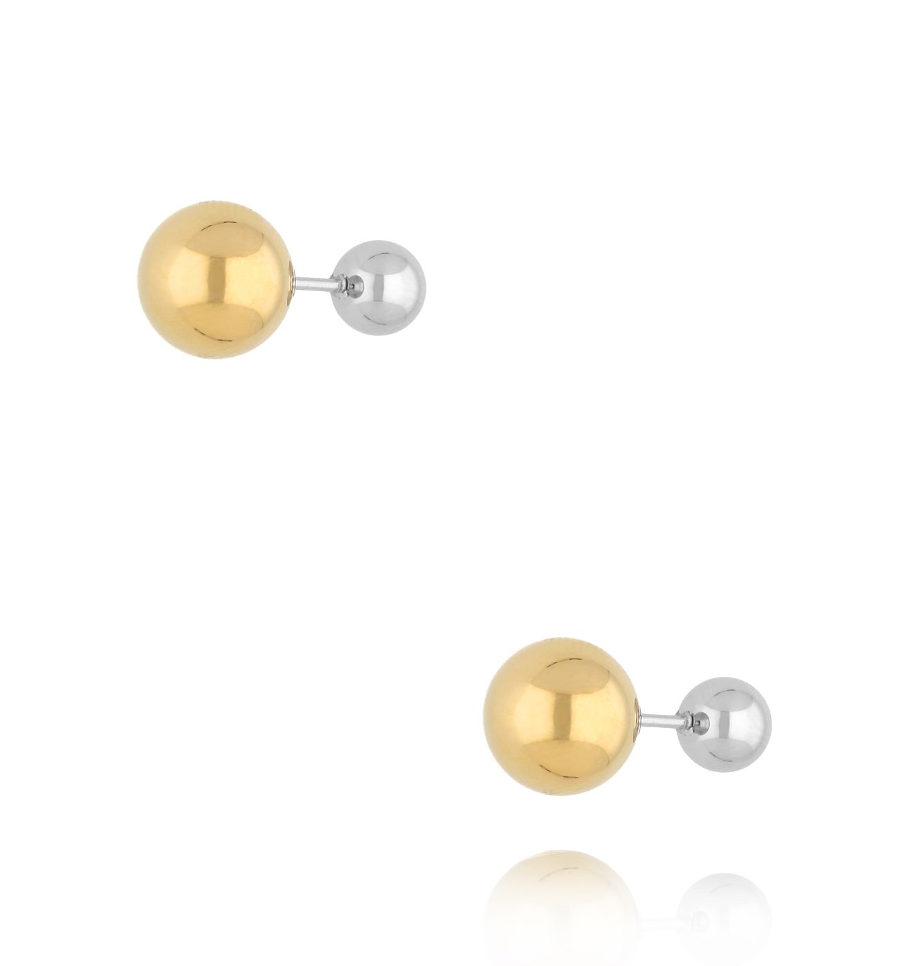 Kolczyki kulki złoto srebrne Balls - By Dziubeka