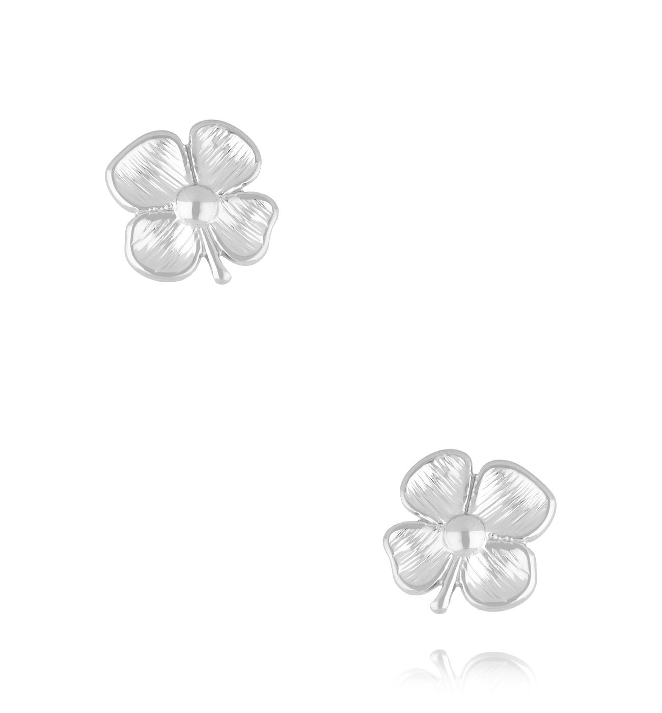 Kolczyki z kwiatkami srebrne Luxe Bloom - By Dziubeka