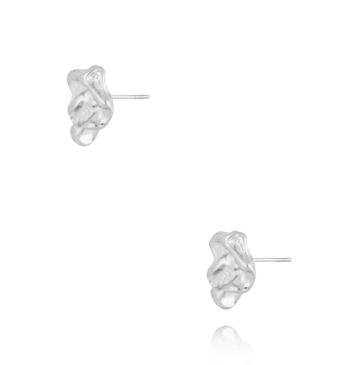 Kolczyki srebrne gniecione Mode KSA1394