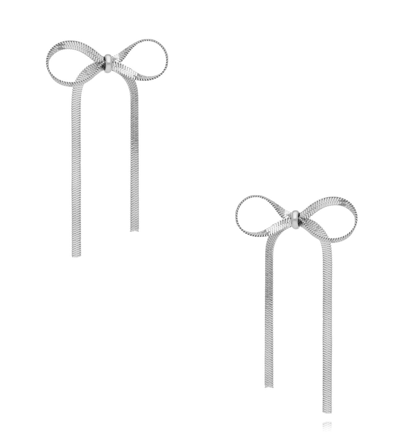 Kolczyki kokardki srebrne KSY0336 - By Dziubeka