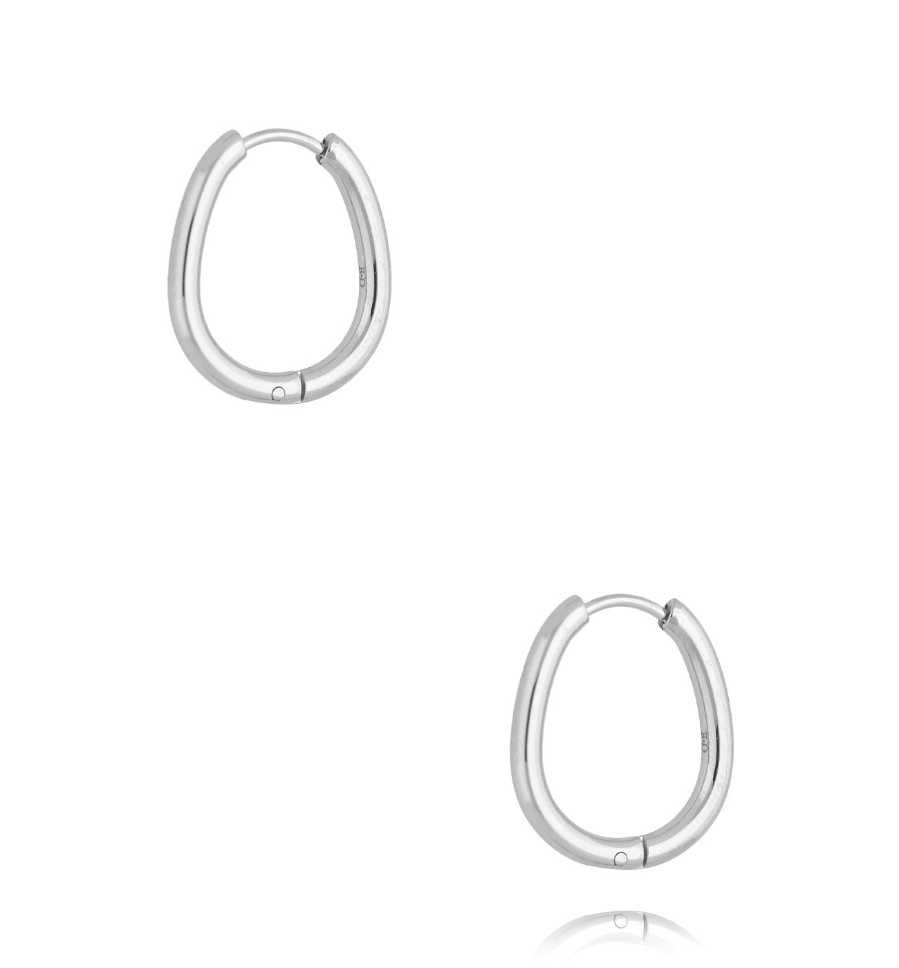 Kolczyki owalne srebrne Opal Radiance - By Dziubeka