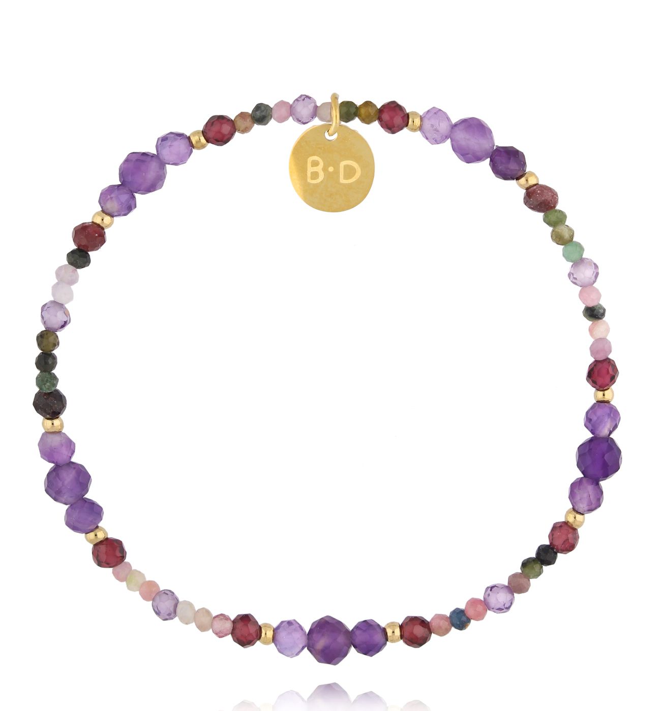 Bransoletka z ametystami i granatami BTW2959