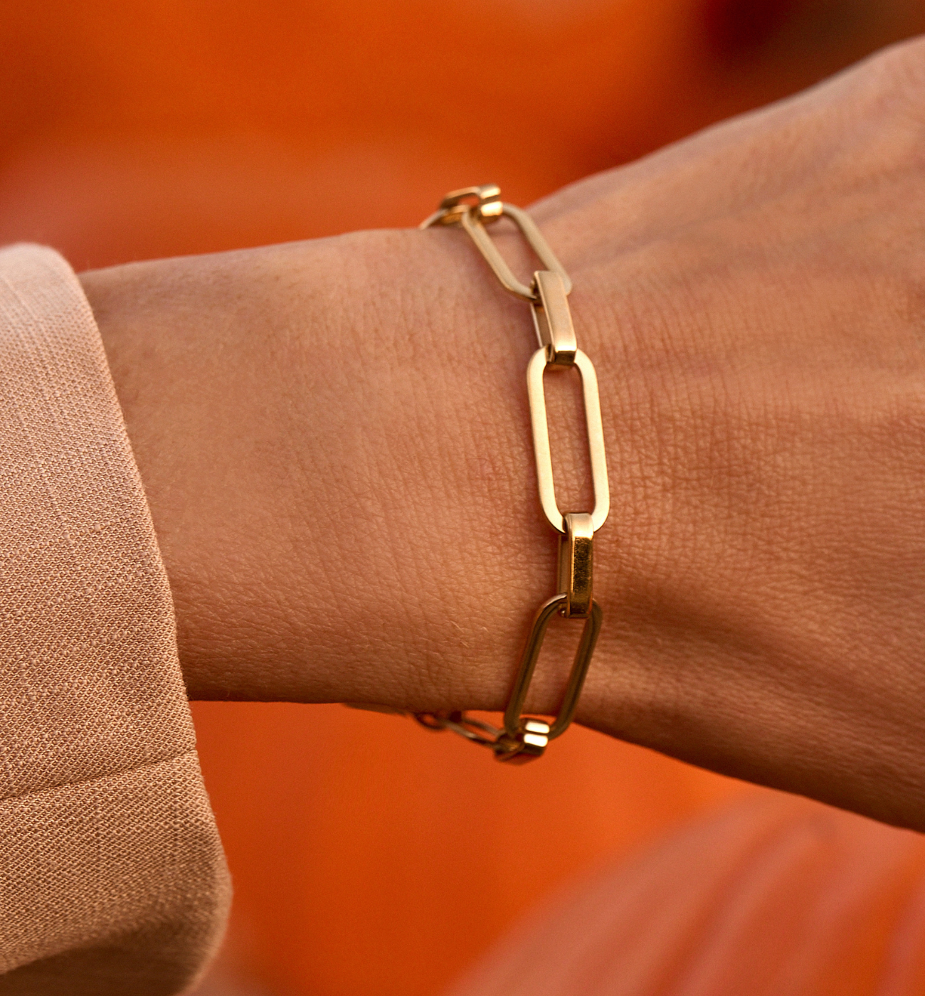 Bransoletka złoty łańcuch ze stali szlachetnej BSA0002