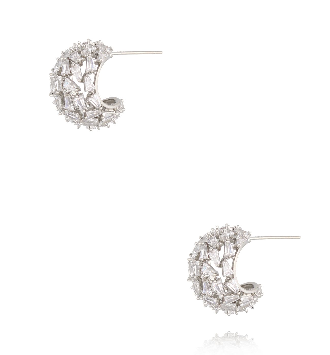 Kolczyki srebrne wysadzane cyrkoniami KLU0103