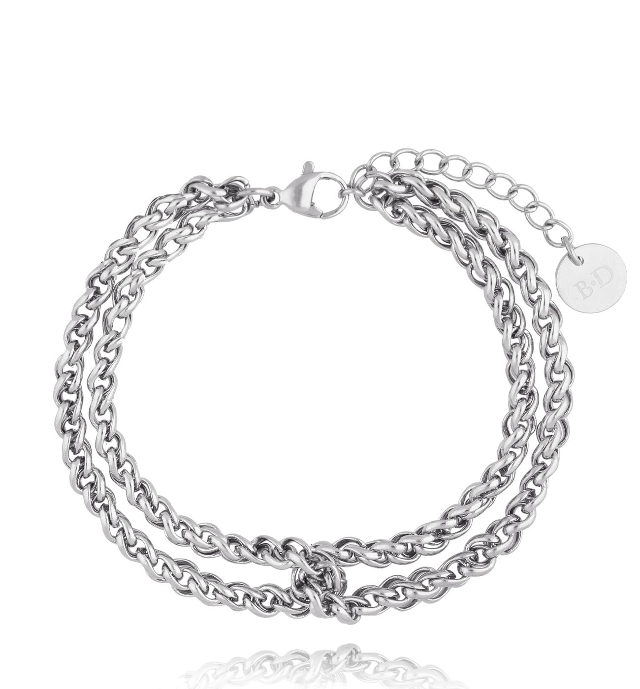 Bransoletka z łańcuchem srebrna Steel Grace - By Dziubeka