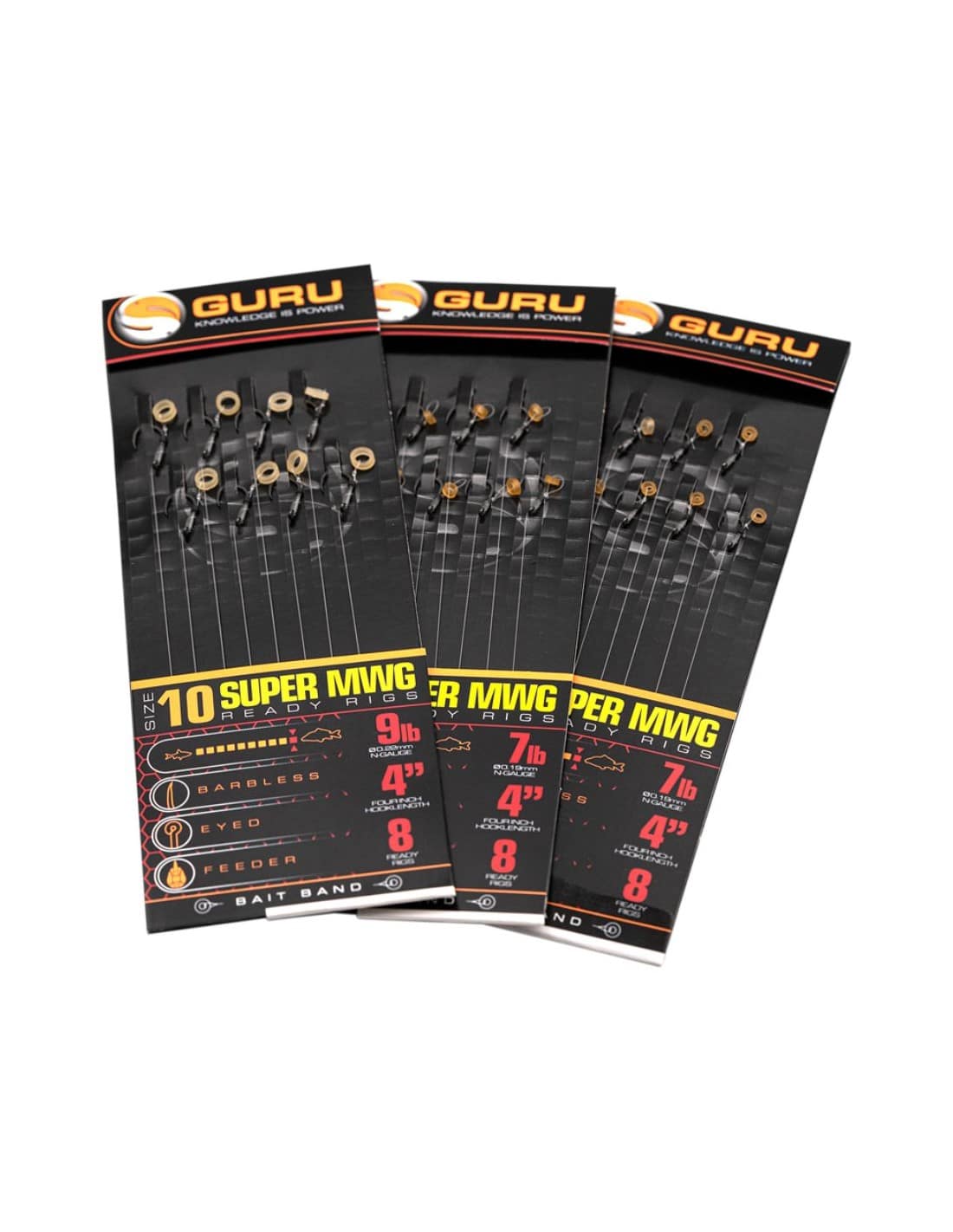 Guru Haczyki z Przyponem Ready Rig Super MWG z Gumką 10cm Nr12