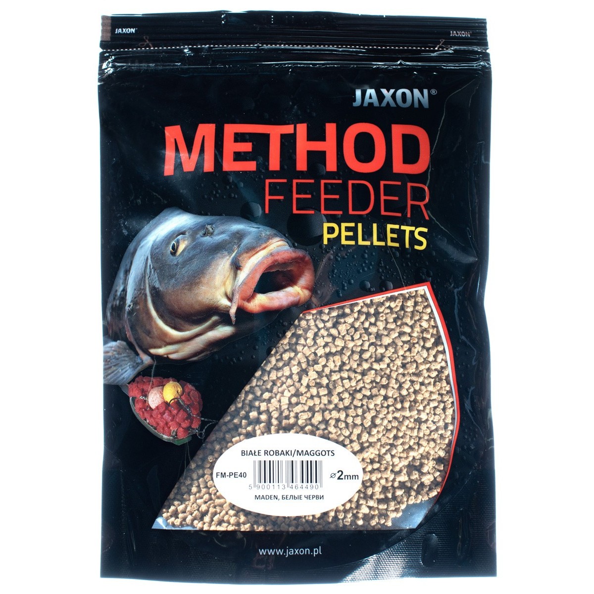 Jaxon Pellet Method Feeder 2mm 500g Białe Robaki