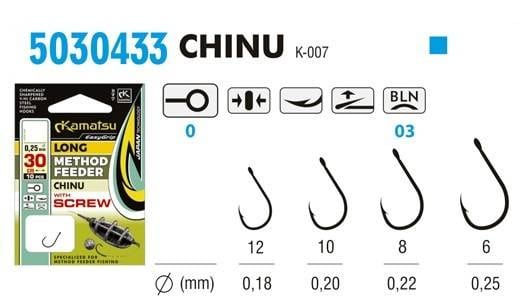 Konger Haczyki z Przyponem Method Feeder z Wkrętem Chinu 30cm #6