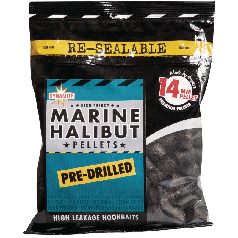Dynamite Pellet Baits Pre-Drilled Marine Halibut 14mm