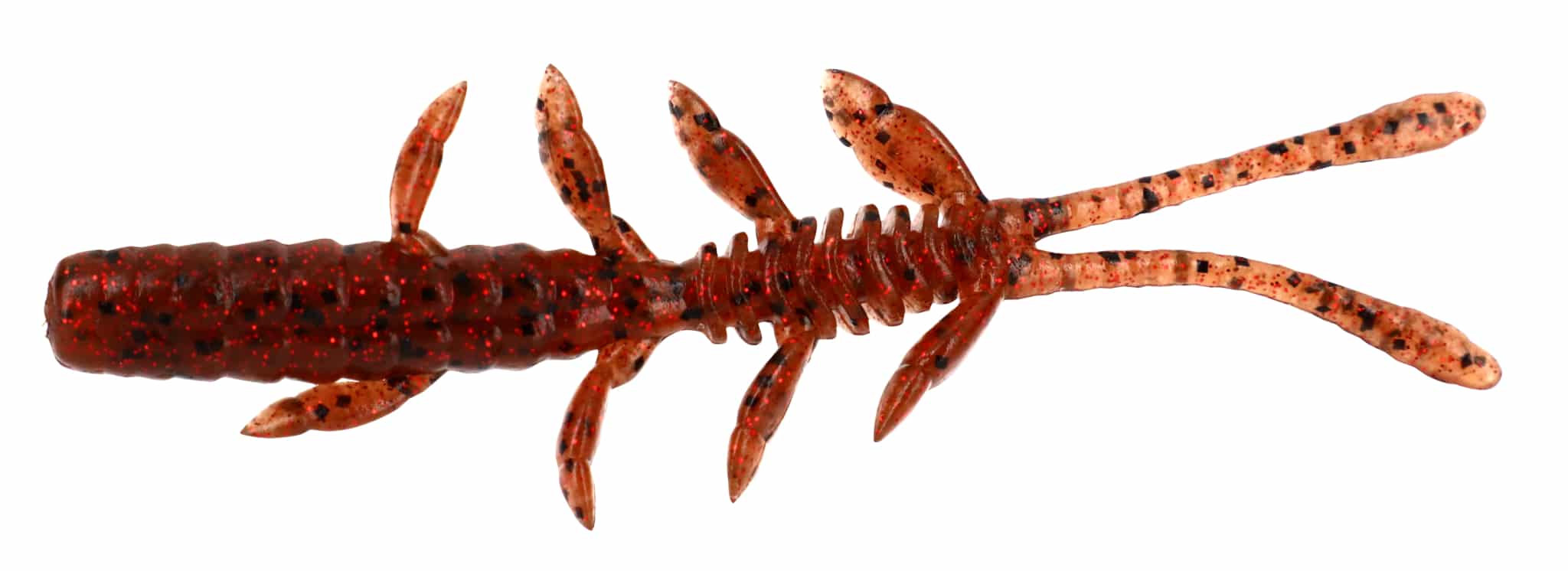 Jackall Guma Scissor comb 3,8" 9,7cm Ebimiso Red Flake