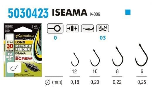 Konger Haczyki z Przyponem Method Feeder z Wkrętem Iseama 30cm #8