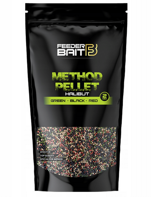 Feeder Bait Pellet Halibut Green Black Red 2mm