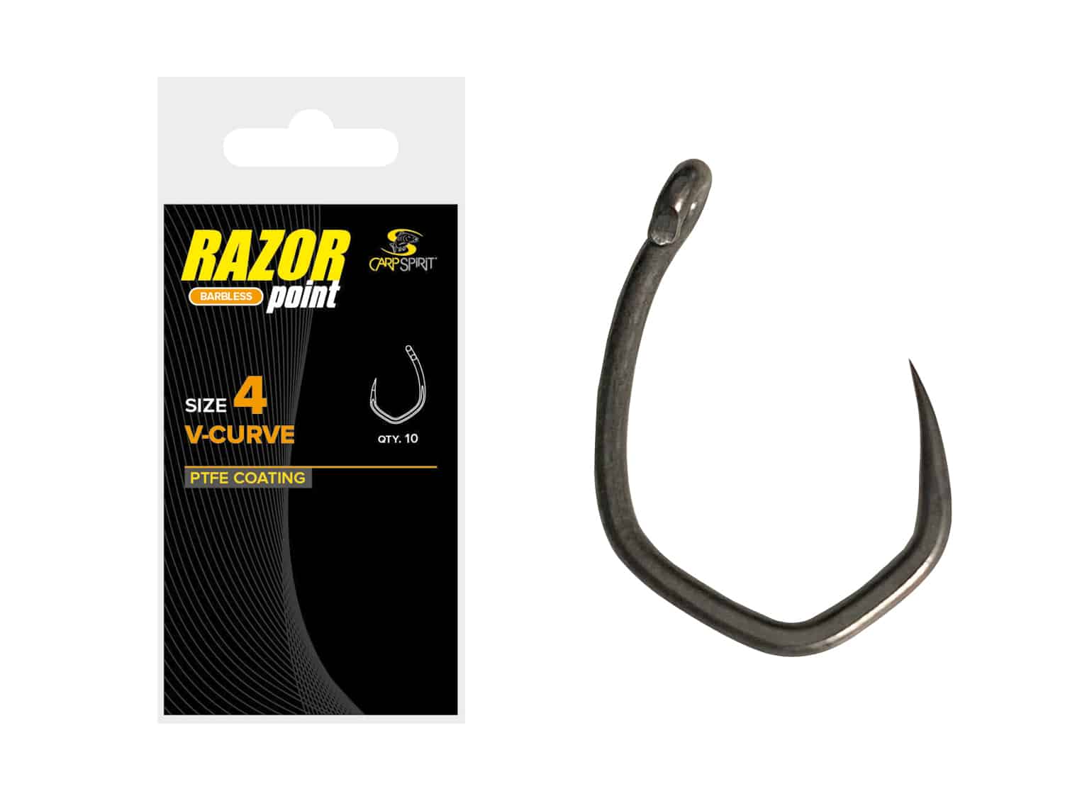 Carp Spirit Haczyki Razor V-Curve Barbless Hook #8