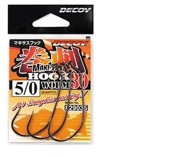 Decoy Haczyki Makisasu Worm 30 Size #1/0
