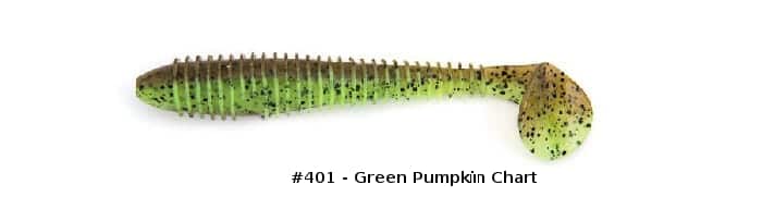 KEITECH guma Swing Impact Fat 3,8" 9,5cm 401 Green Pumpkin Chart