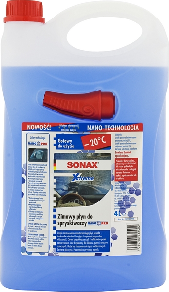 SONAX XTREME ZIMOWY PŁYN DO SPRYSKIWACZY 4L - Petrostar