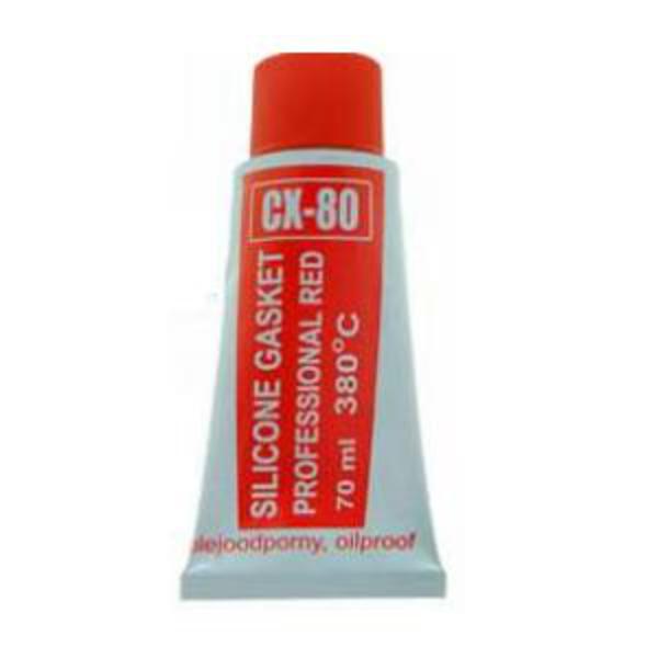 CX-80 SILIKON WYSOKOTEMPERATUROWY CZERWONY 80ML - Petrostar