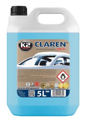 K2 CLAREN ZIMOWY PŁYN DO SPRYSKIWACZY -22C 5L K625 - Petrostar