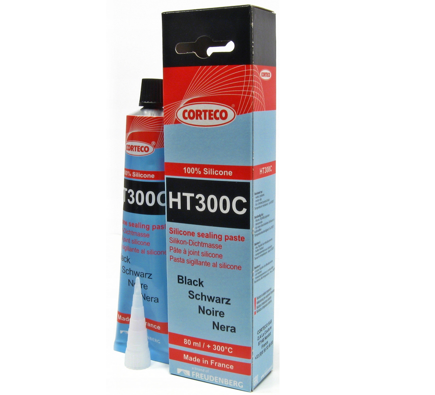 CORTECO SILIKON MASA USZCZELNIAJĄCA CZARNA +300C 80ML - Petrostar