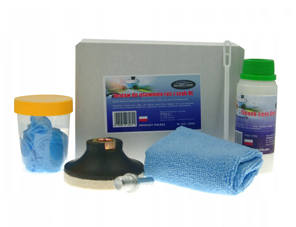 SILVER CARS ZESTAW DO POLEROWANIA SZYB XL - Petrostar