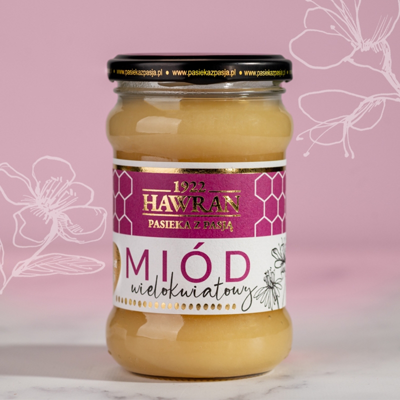 Miód wielokwiatowy 380g - Pasieka z Pasją Hawran