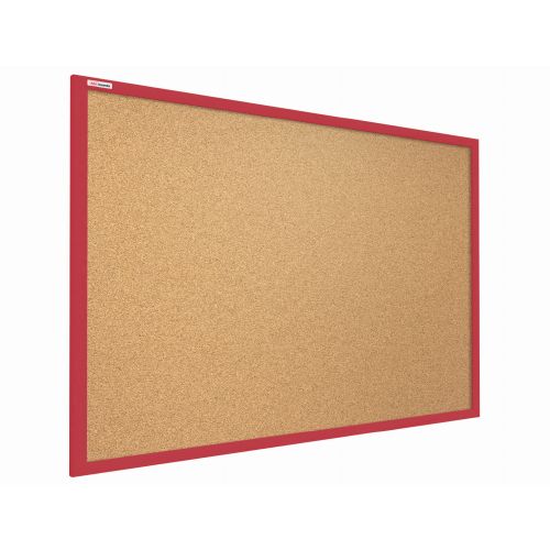 Tablica korkowa ALLboards 90x60 cm rama drewniana czerwona 1 szt.