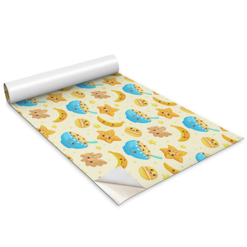 Okleina Na Szafki Kuchenne Wallfluent 100x50 cm Kreskówkowe słodkości Okleina Do Mebli DIY 1 rol.
