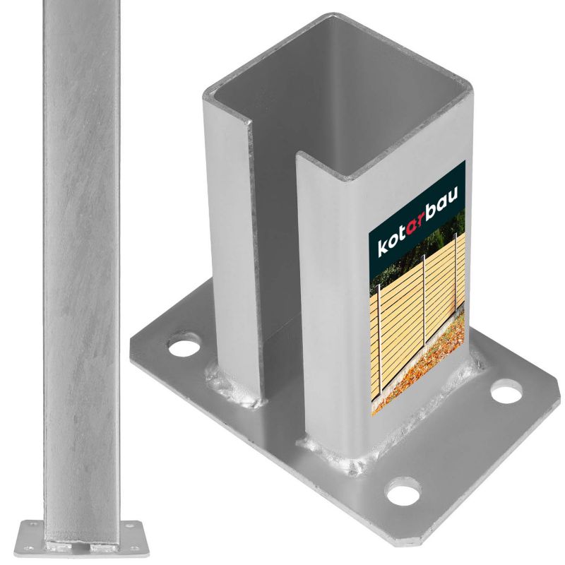 Podstawa słupka KOTARBAU bramowego ogrodzenia przykręcana 80x80 mm 1 szt.