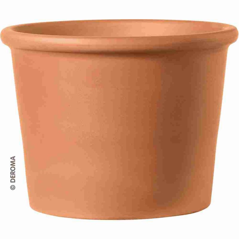 Donica Cilindro Bordato 18 cm cotto