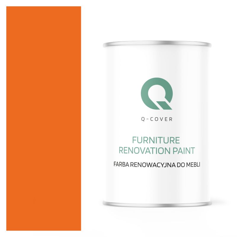 Farba Renowacyjna do Mebli Q-Cover Jasnoczerwony pomarańczowy RAL2008 Satyna 1L